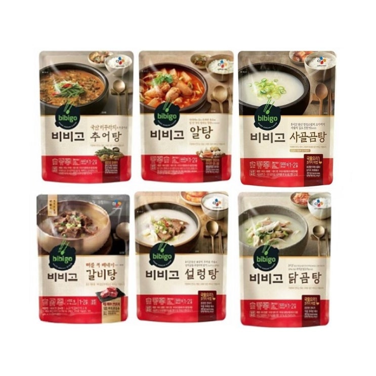 잘나가는 비비고 탕 6종(추어탕 알탕 사골곰탕 갈비탕 설렁탕 닭곰탕)+비비고 볶은김치 80gx2개 증정, 6 추천해요 잘나가는 비비고 탕 6종(추어탕 알탕 사골곰탕 갈비탕 설렁탕 닭곰탕)+비비고 볶은김치 80gx2개 증정, 6 추천해요