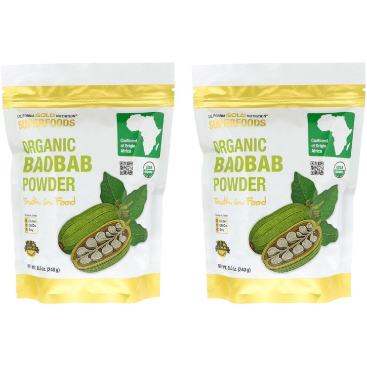 잘나가는 캘리포니아 골드 뉴트리션 Californiagold Nutrition 슈퍼푸드 오가닉 바오밥 파우더 8.5oz (240g) 2개, 상세설명참조 ··· 잘나가는 캘리포니아 골드 뉴트리션 Californiagold Nutrition 슈퍼푸드 오가닉 바오밥 파우더 8.5oz (240g) 2개, 상세설명참조 ···