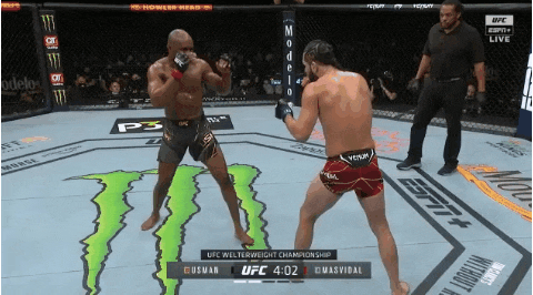 UFC 261: 우스만 vs 마스비달 리뷰(GIF) - 100% 우스만