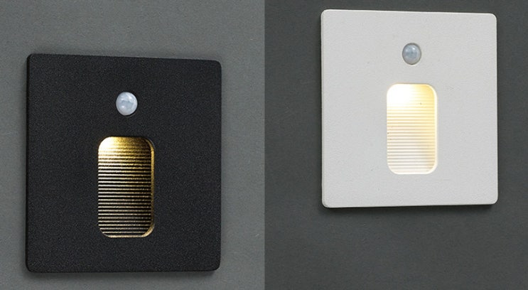  모닝 센서 사각등 발목등 스텝등 센서등 LED 3W 매입등