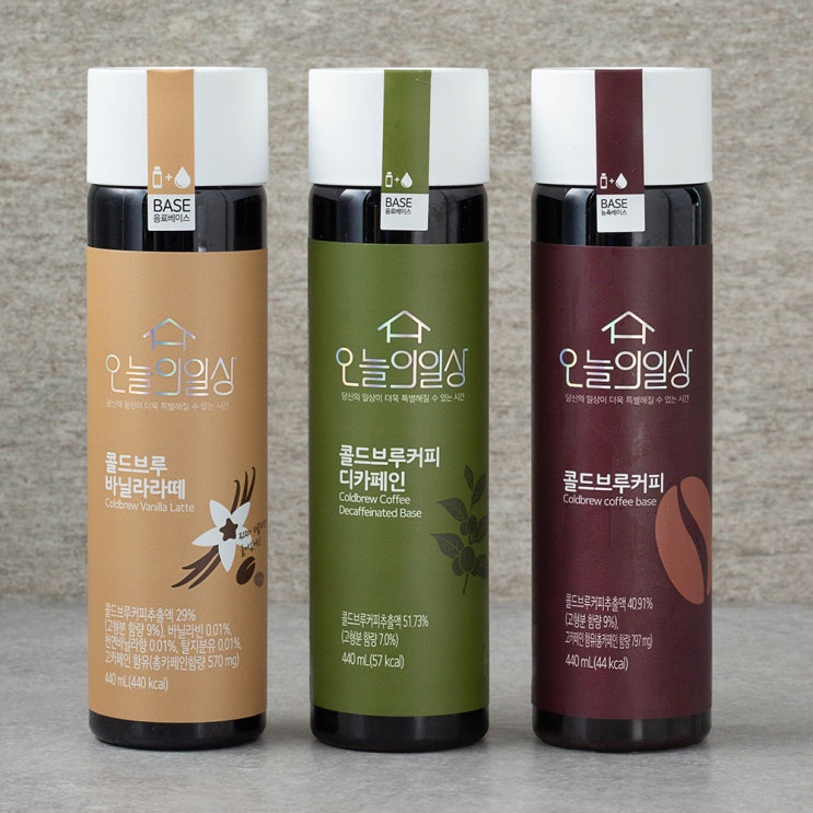 당신만 모르는 오늘의일상 콜드브루 440ml + 디카페인 440ml + 바닐라라떼 440ml 커피 세트, 1세트 추천해요 당신만 모르는 오늘의일상 콜드브루 440ml + 디카페인 440ml + 바닐라라떼 440ml 커피 세트, 1세트 추천해요