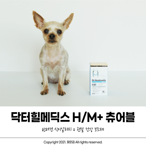 강아지관절이 걱정된다면 닥터힐메딕스 H/M+ 츄어블 강아지관절이 걱정된다면 닥터힐메딕스 H/M+ 츄어블