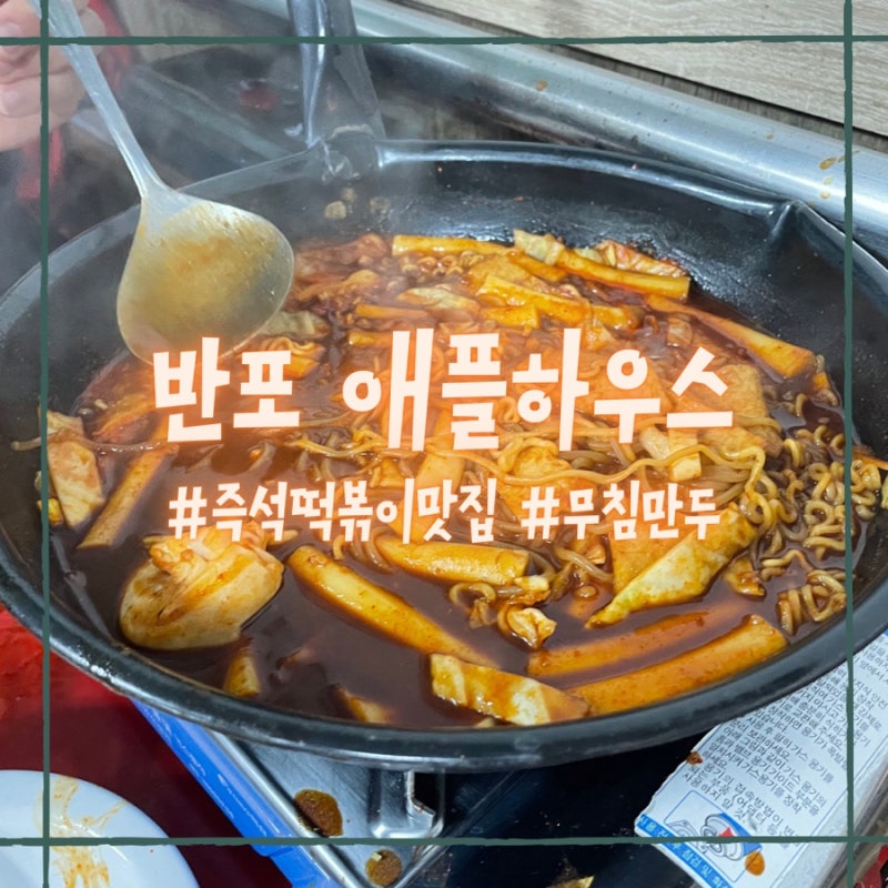 [떡볶이맛집 투어] 반포 애플하우스 즉석떡볶이, 무침만두 솔직 후기 / 웨이팅, 주차, 런닝맨