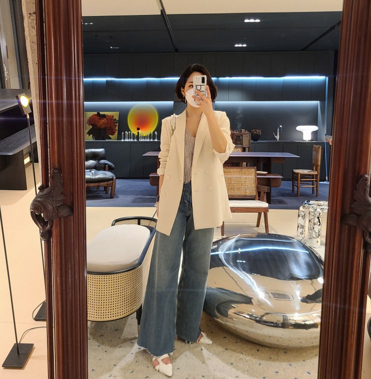  자라 자켓, 와이드 팬츠 직장인 데일리룩 코디