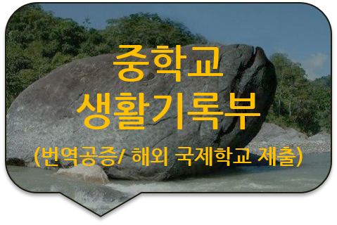 초 중등학교 학교생활 세부사항 기록부(학교생활기록부) 번역 및 번역공증(번역확인증명)