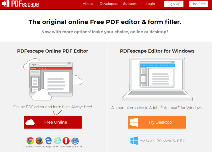 PDF 수정시 유용한 사이트 - PDF escape