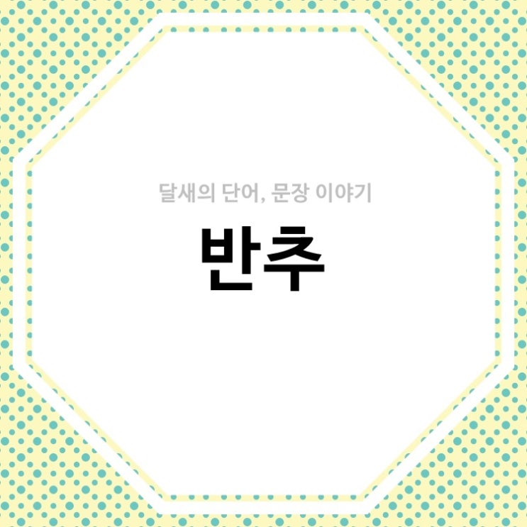 반추, 반추하다 뜻과 예시