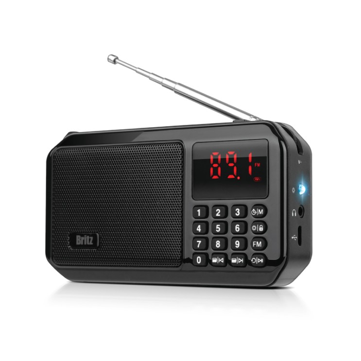 가성비 뛰어난 브리츠 휴대용 라디오 MP3 블루투스 스피커 BZ-LV980, 블랙 ···