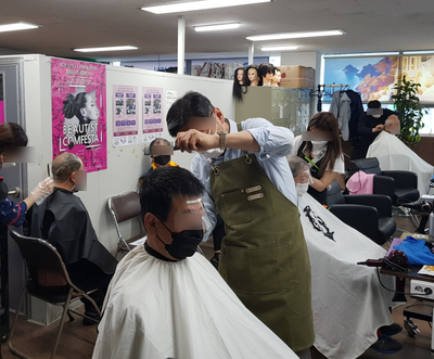  #남성커트,칼라염색,파마~ #무료로 시술해드려요!!!                                문자로 예약 해주세요!!! #천왕미용학원 무료커트