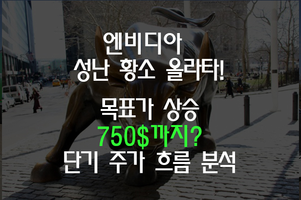  고삐 풀린 황소 어디까지가나 목표가 상승 750 달러 (미국주식/해외주식/엔비디아/반도체주식/반도체현황)