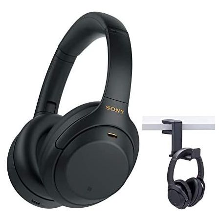 선택고민 해결 Sony WH-1000XM4 Wireless Noise Canceling Over-Ear Headphones (Black) Knox Gear Headphone Han