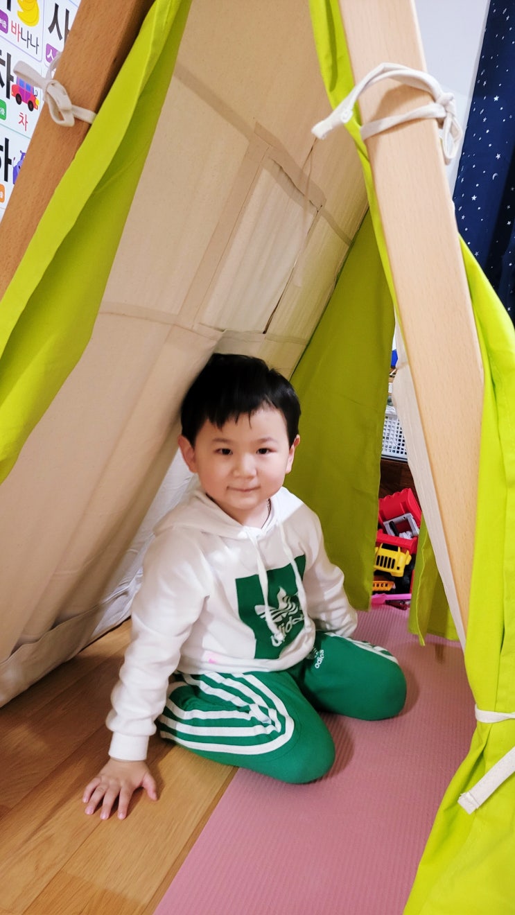  인디언텐트 숲소리 인디언플레이텐트V2 아이가 너무 좋아해요 제품협찬