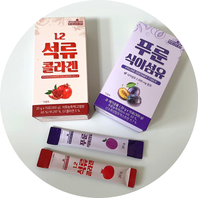  이너뷰티 젤리 : 메이준뉴트리 석류 콜라겐 & 푸룬 식이섬유
