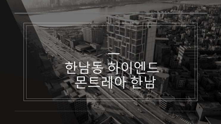  한남동 몬트레아 한남 아파트급 럭셔리 하이엔드 투룸 오피스텔 [몬트레아 분양가 VIP]