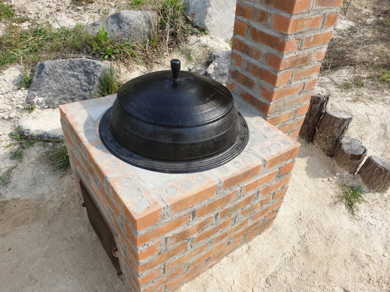 무쇠솥 사용할 벽돌화덕 만들기