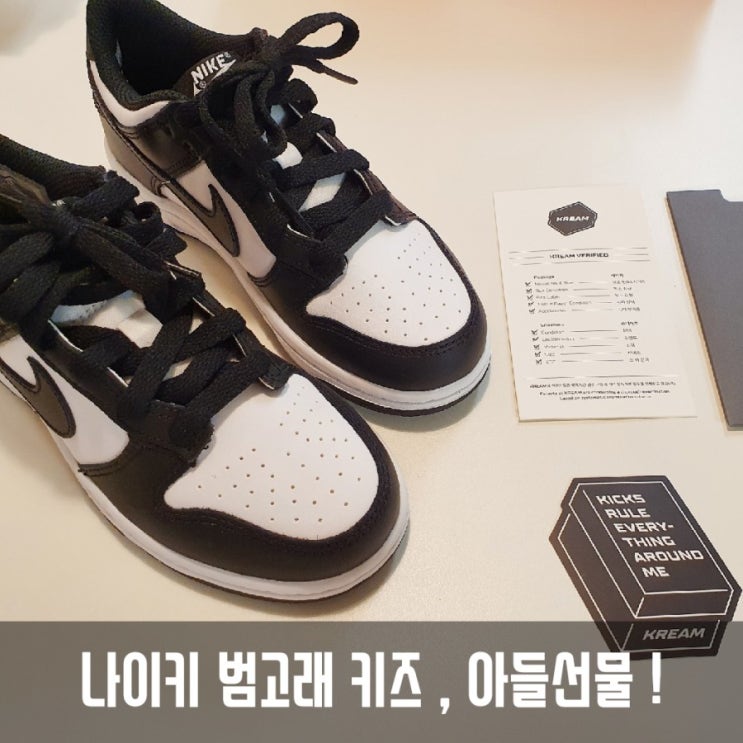  나이키 덩크로우 범고래 키즈, 크림어플로 겟