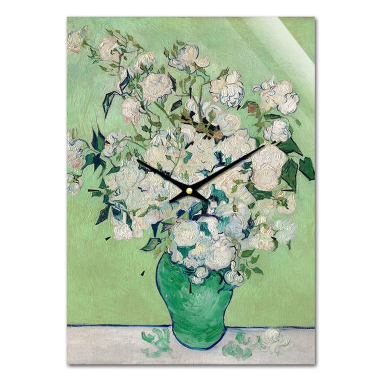 요즘 인기있는 더윤 레티나 명화 벽시계 30 x 42 cm, 고흐 장미 ··· 요즘 인기있는 더윤 레티나 명화 벽시계 30 x 42 cm, 고흐 장미 ···