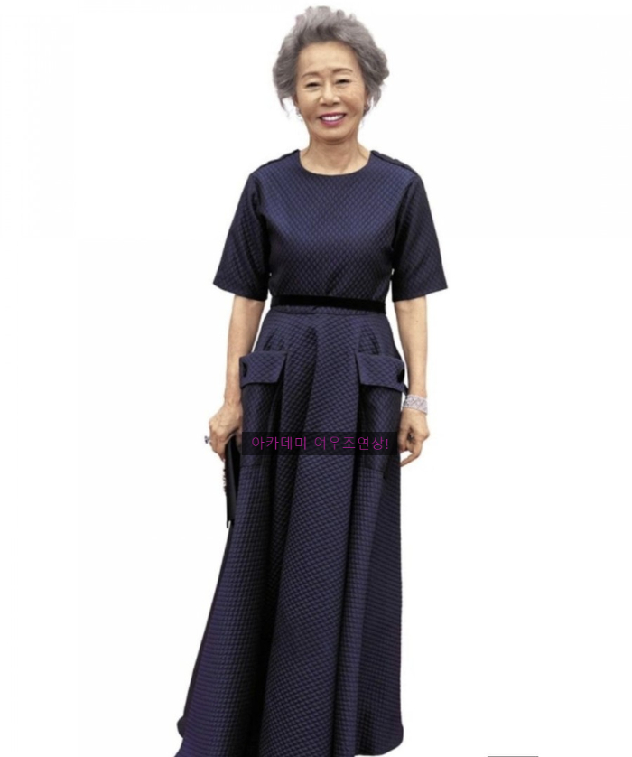  윤여정 아카데미 드레스  마마르할림   아카데미 시상식 윤여정 픽 !