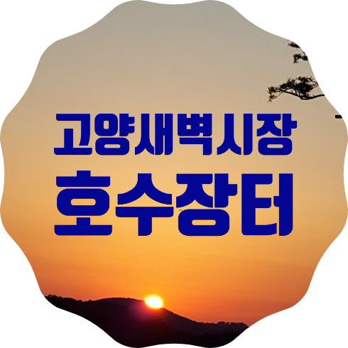 고양시 새벽시장 호수장터 운영 소식