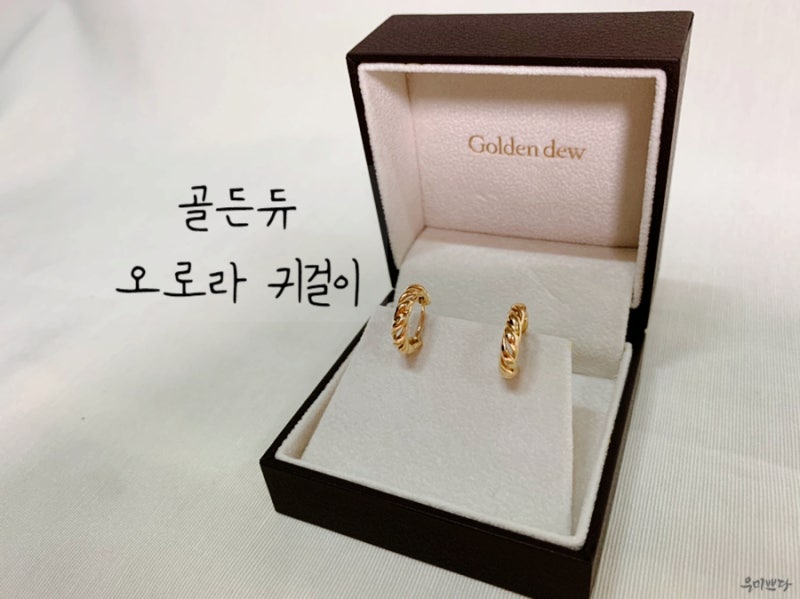 [골든듀 오로라 귀걸이] 볼드한 입체감의 고급스러운 데일리 귀걸이 추천! + 착용샷 ,상세샷