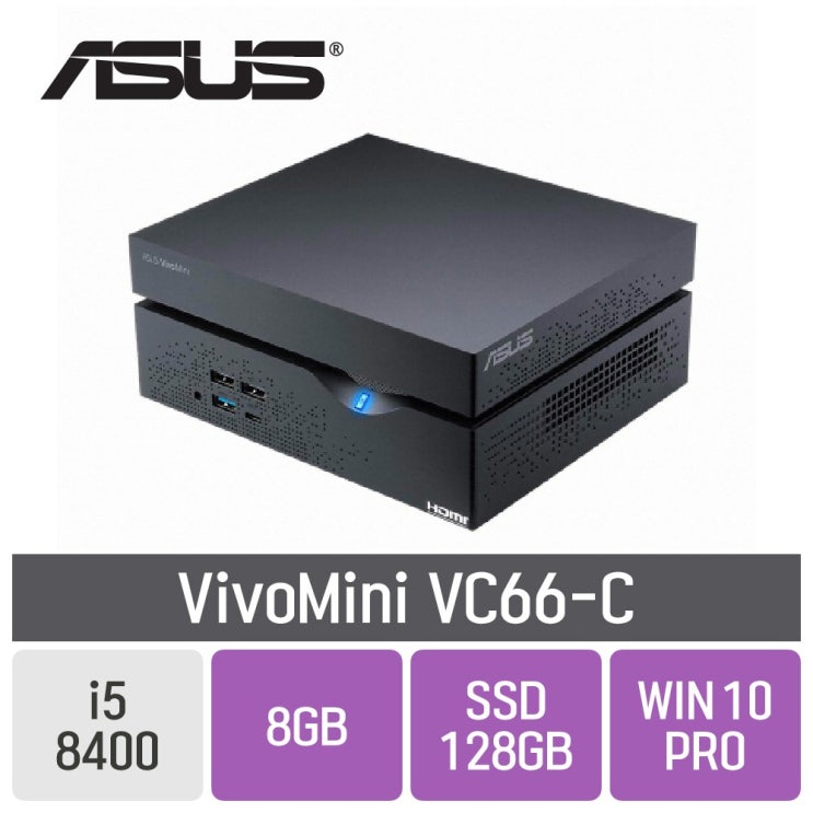 많이 찾는 ASUS 비보미니 VC66-C WIN10PRO, RAM 8GB + SSD 128GB ···