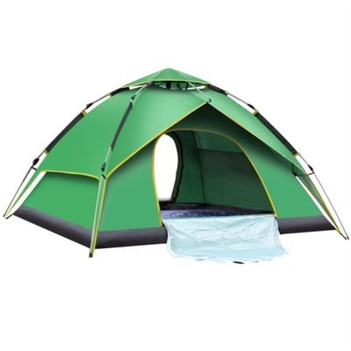 가성비 뛰어난 더블 레이어 아웃도어 텐트 비바람차단 방지 원터치 휴대용 접이식 두꺼운 2 인 캠핑, [22]업그레이드-더블데크3-4인캠핑 추천합니다