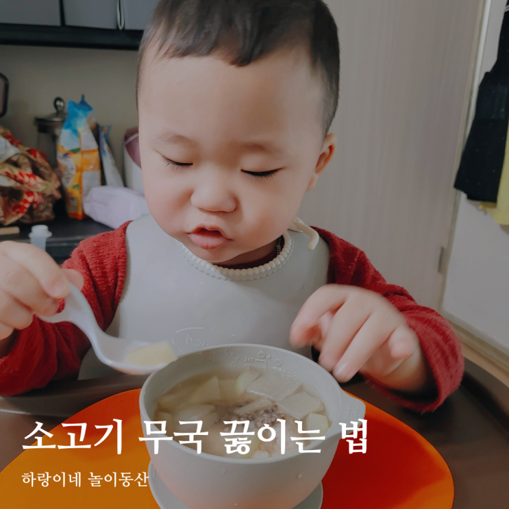 아기 소고기 무국 끓이는법, 17개월 아이 아침밥 메뉴 유아식 식단