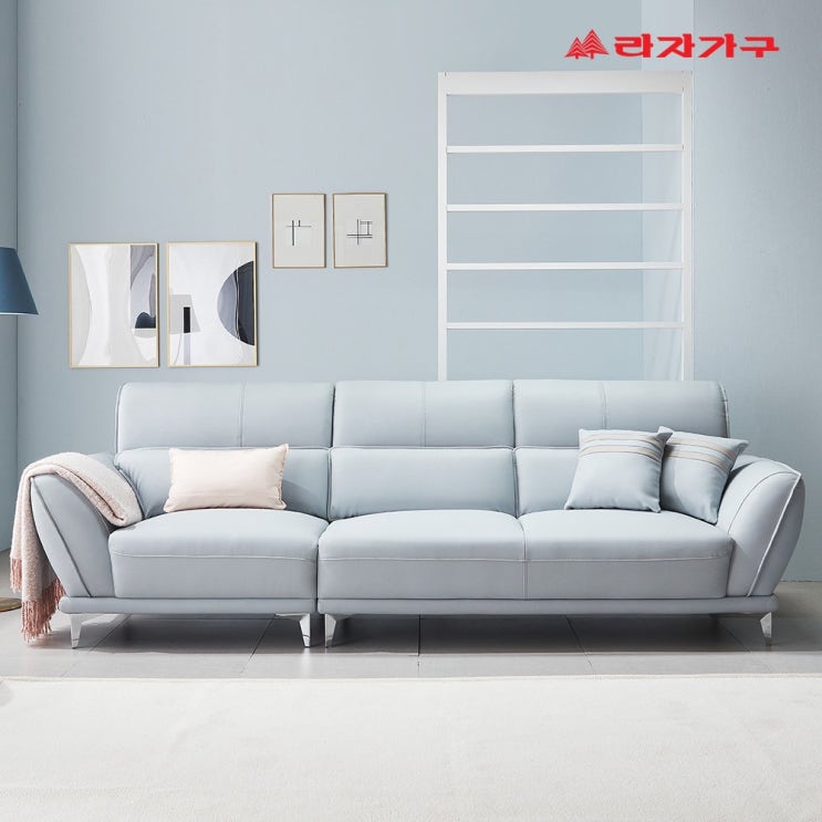 인지도 있는 라자가구 믹스 4인용 가죽 소파 2colors, 파스텔블루 ··· 인지도 있는 라자가구 믹스 4인용 가죽 소파 2colors, 파스텔블루 ···