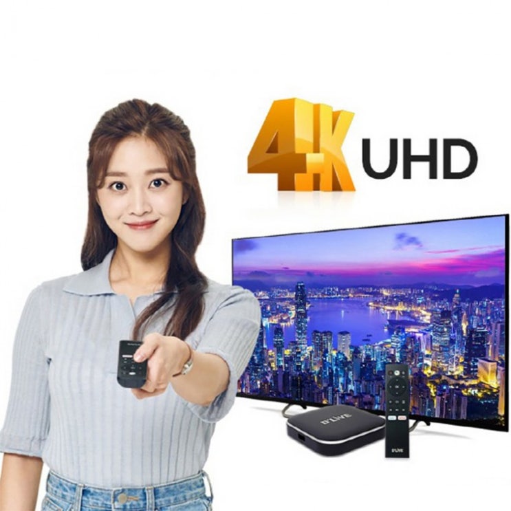 가성비갑 셋탑 박스 넷플릭스 유튜브 TV연결 스마트 TV 연결 셋톱 딜라이브, 블랙 ···