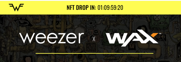 WAX, 목요일 새벽 3시 WEEZER 밴드 NFT 드랍