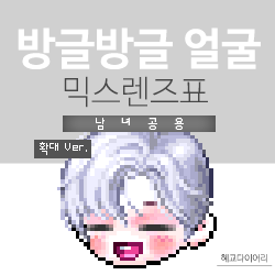  [KMS 캐시] 메이플스토리 방글방글 얼굴 믹스렌즈표 (믹렌/믹스컬러렌즈) 확대 Ver.