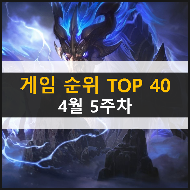 추천 모바일 PC온라인 스팀 게임 순위 TOP 40 (2021년 4월 5주차)