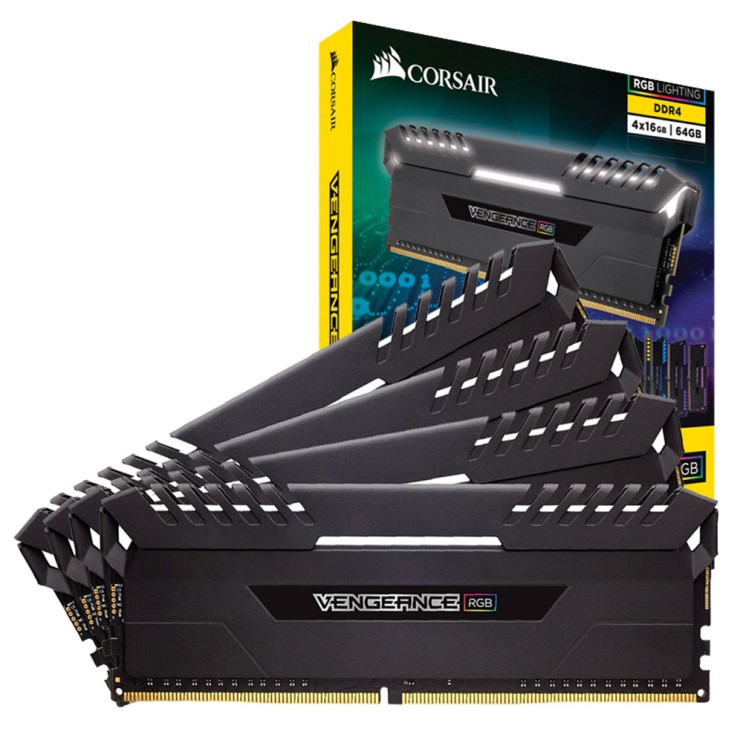 인기 급상승인 커세어 64G DDR4 PC4-21300 CL16 VENGEANCE LED RGB 램 데스크탑용, CMR64GX4M4A2666C16 ···