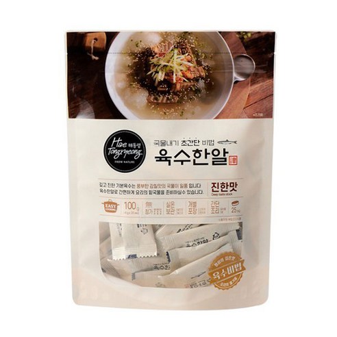 당신만 모르는 해통령 육수한알 진한맛 100g 자연조미료 휴대용 멸치국물, 4개 추천합니다