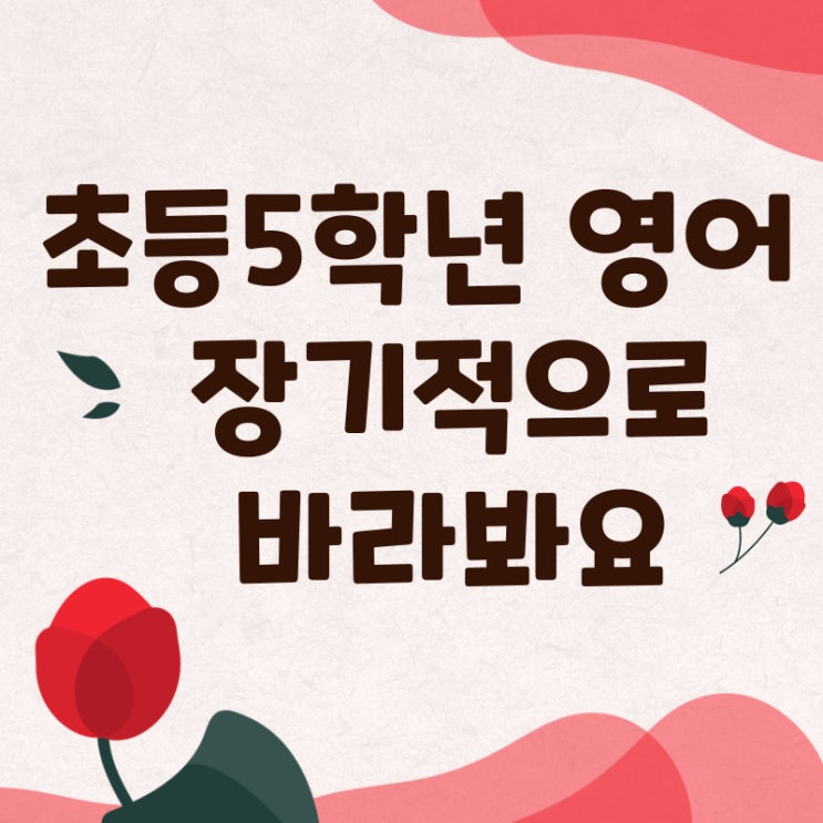  초등5학년 영어,어린이영어 장기적으로 바라봐요