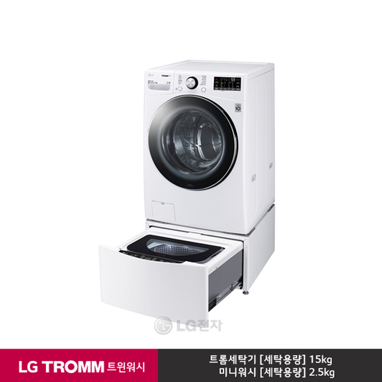 구매평 좋은 [K쇼핑]LG TROMM 트윈워시 F15WQTM (화이트) ···