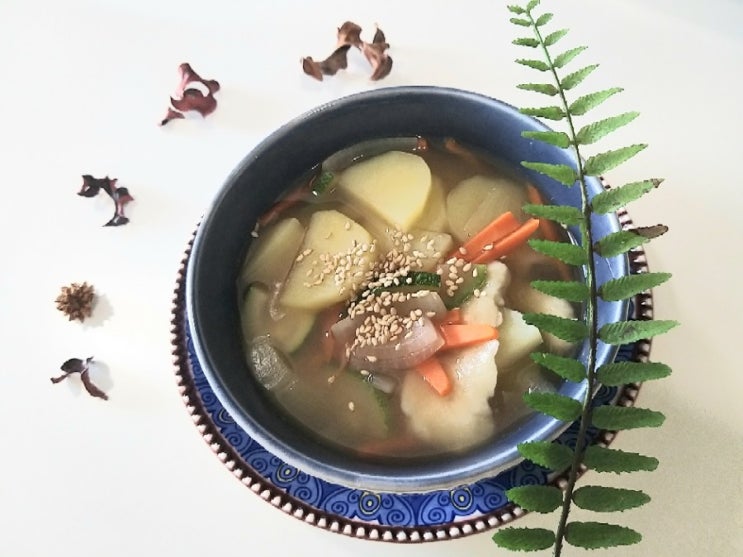  감자수제비 쫄깃한 수제비반죽 손수제비 만들기