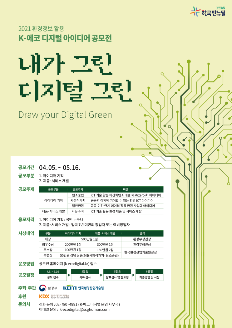  2021 환경정보 활용 K-에코 디지털 아이디어 공모전