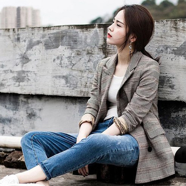 당신만 모르는 포플러앤씨 여성용 파프 체크패턴 자켓 ··· 당신만 모르는 포플러앤씨 여성용 파프 체크패턴 자켓 ···