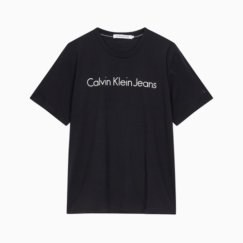 많이 팔린 [캘빈클라인진] 남성 레귤러핏 인스티튜셔널 로고 반팔 티셔츠 (J317456) ···