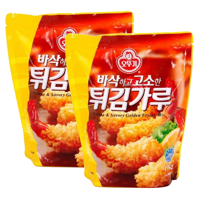 선택고민 해결 오뚜기 바삭하고 고소한 튀김가루, 1kg, 2개 추천해요