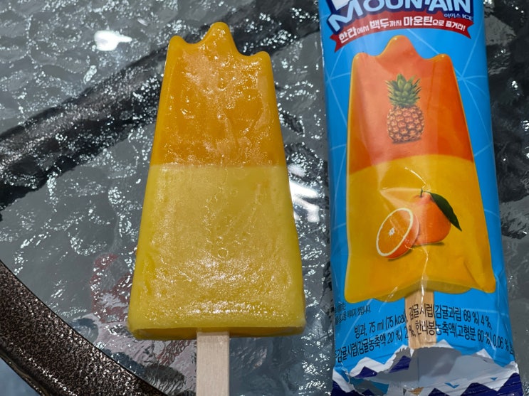 한라마운틴 파인애플 한라봉&오렌지 두가지맛 상큼한 아이스크림