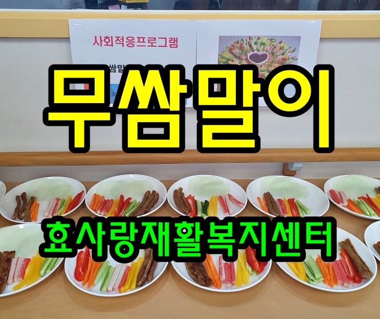  동탄 화성 병점 주간보호 센터/방문요양/효사랑재활복지센터/무쌈말이