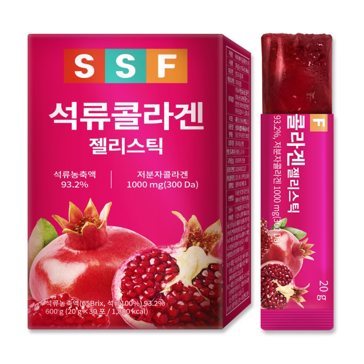 후기가 좋은 순수식품 석류 콜라겐 젤리 스틱, 20g, 30개 좋아요