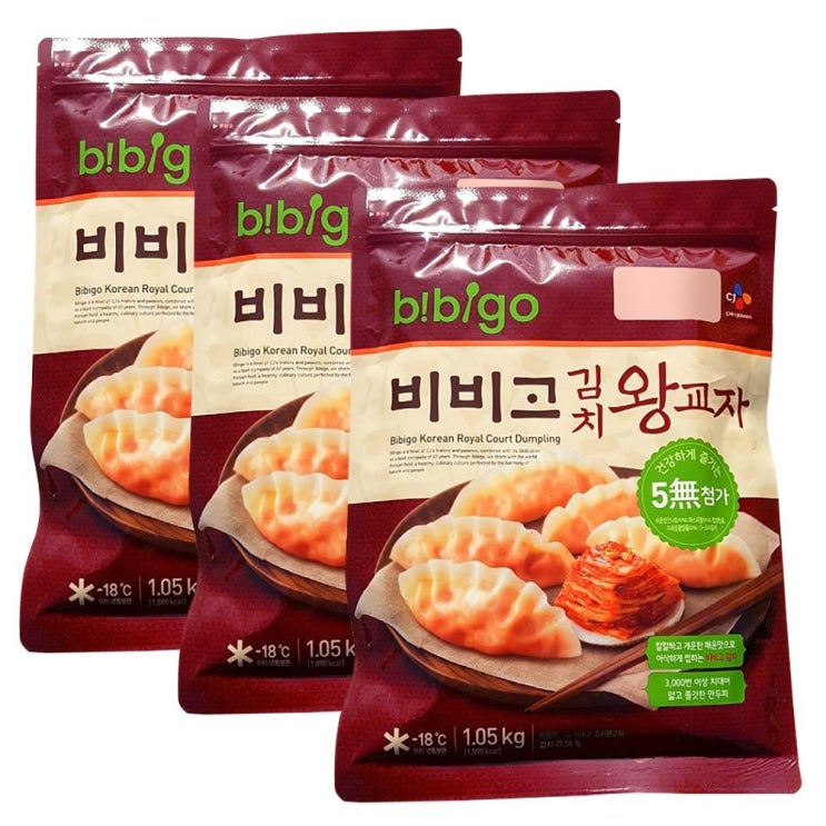 잘팔리는 CJ 비비고 김치왕교자1.05kg x 3, 1.05kg, 3개 ···