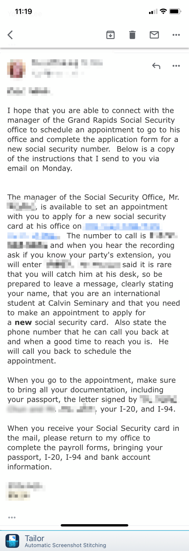SSN - Social Security Number 발급받기