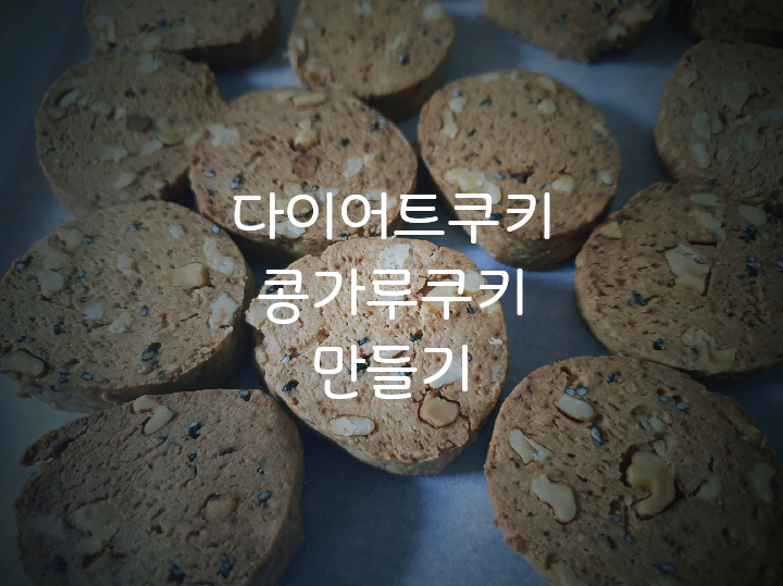  콩가루요리/콩가루쿠키만들기/달지않은 다이어트쿠키