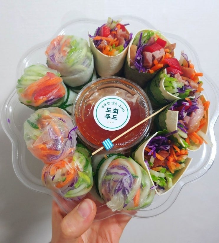  <도회푸드/광진점>배민 포장 맛집 월남쌈,포두부쌈 후기