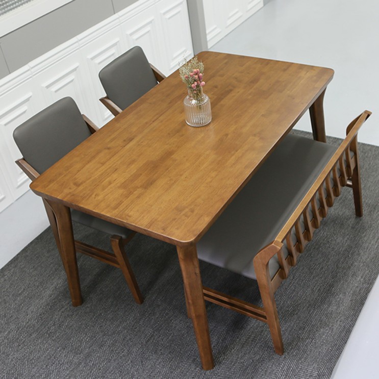 최근 인기있는 참갤러리 아로마 원목 식탁 + 의자 2p + 벤치 세트 4인용 4인 식탁 방문설치, 혼합색상 추천해요