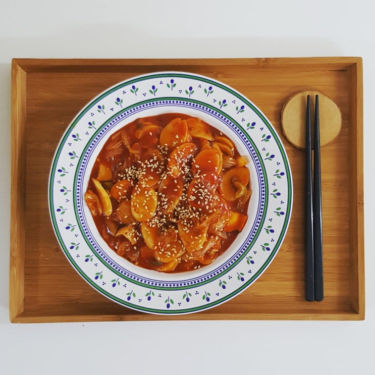  혼밥 혼밥러 쮸잉의 한끼 [매운떡볶이, 비빔면&삼겹살, 콩국수, 김치볶음밥]